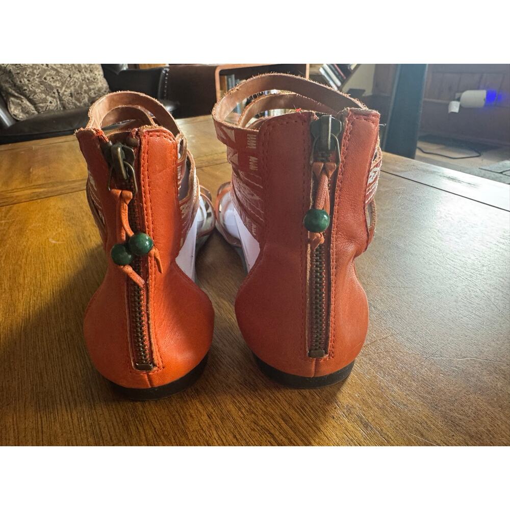 Nine West Vintage America Captivate Sandals Sz 10 Leather Gladiator Boho - Picture 3 of 10